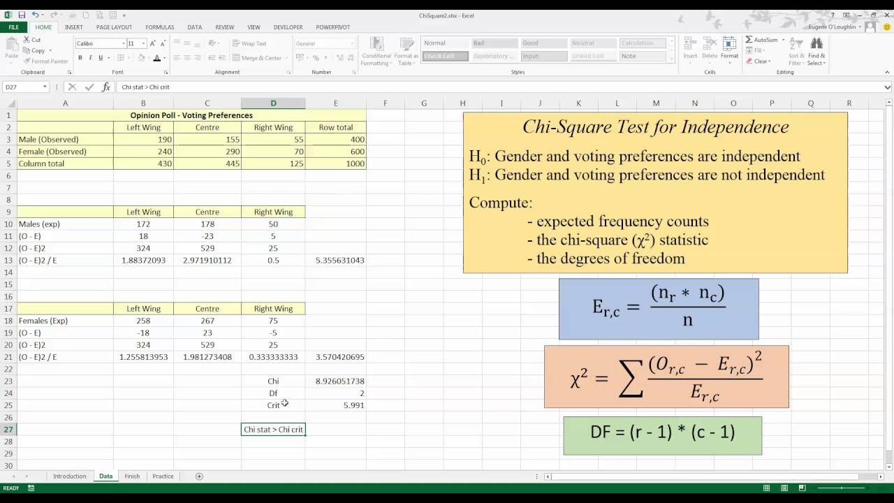 how to do a t test in excel 2016 for mac